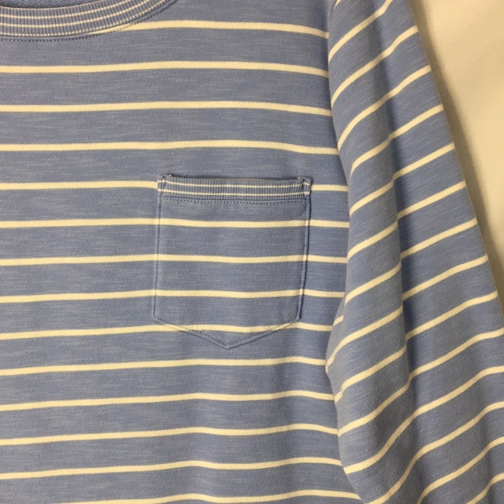 Talbots Women’s Blue and White Stripe Pull-Over Sweater Size 2X Like-NEW - Picture 3 of 6